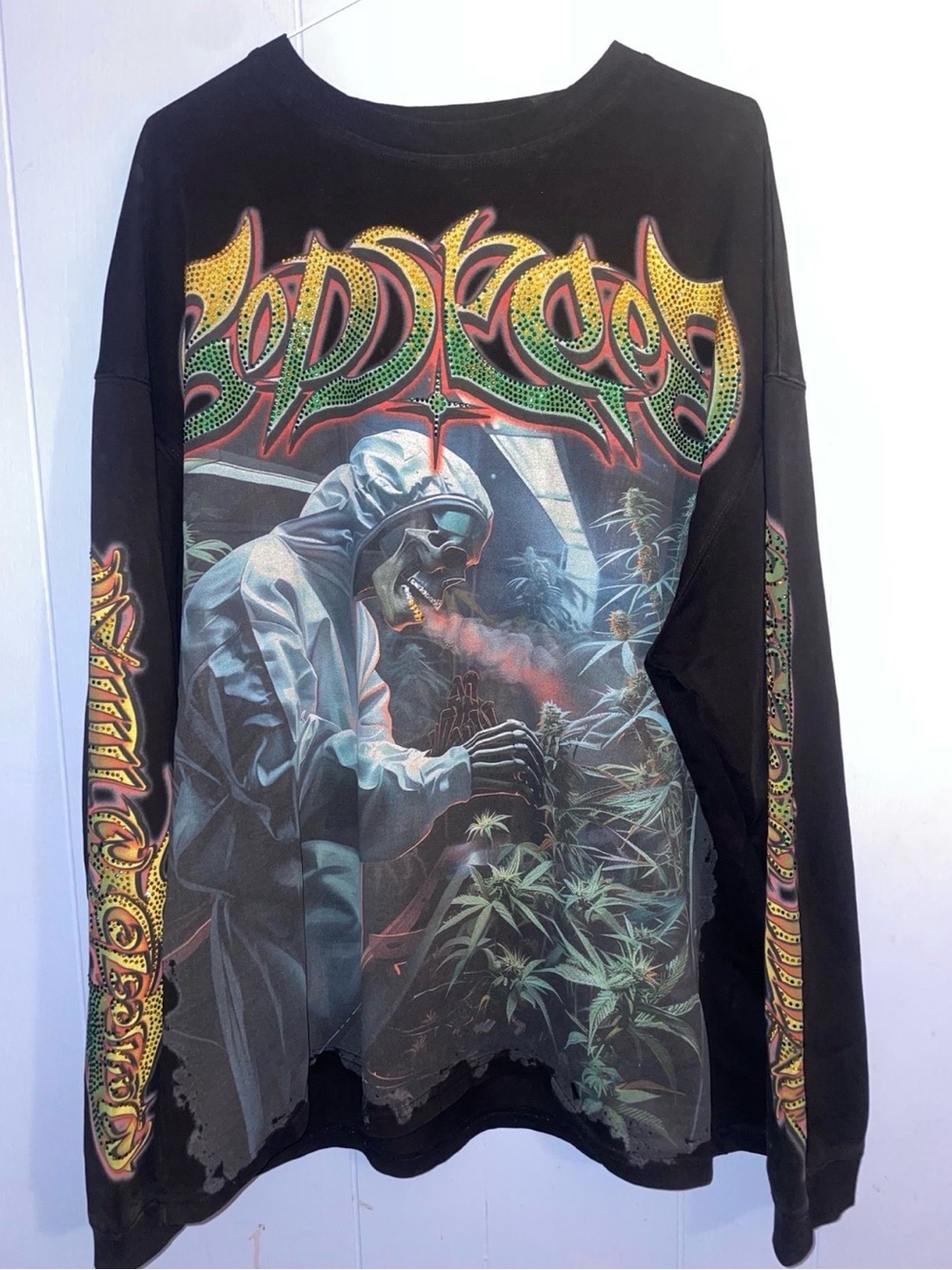 Vintage Godspeed indoor 420 vvs rhinestone long sleeve